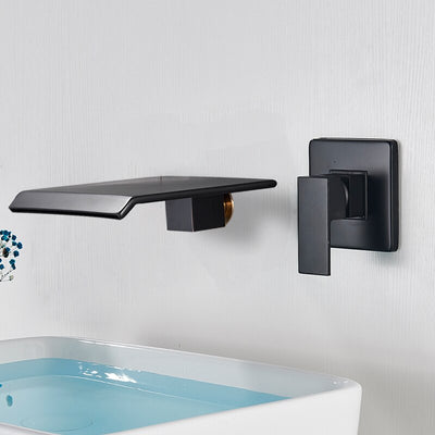 Nordic design wallmounted waterfall bathroom faucet