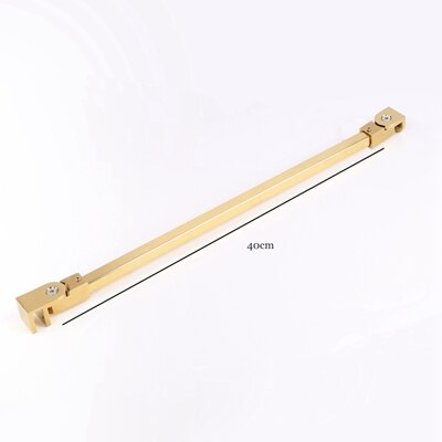 Brushed Gold  Brass Shower Glass Door Hardware Hinges and Glass Door Clips Holder 10mm to 12mm