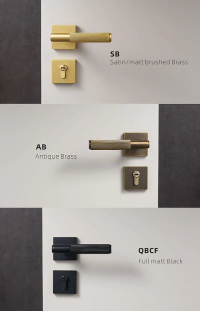 Brushed Gold Modern Interior Door Passage Lock Set