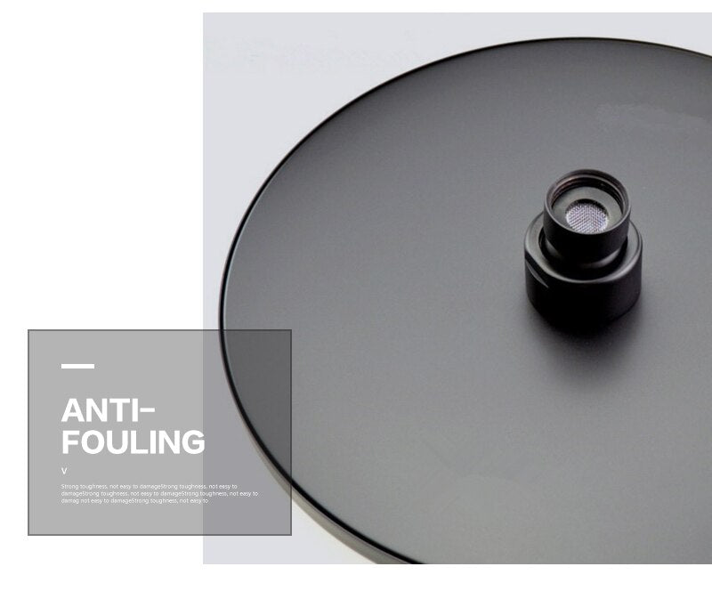 Black Thermostatic Shower Kit With 3 way  Round Rain Shower Head