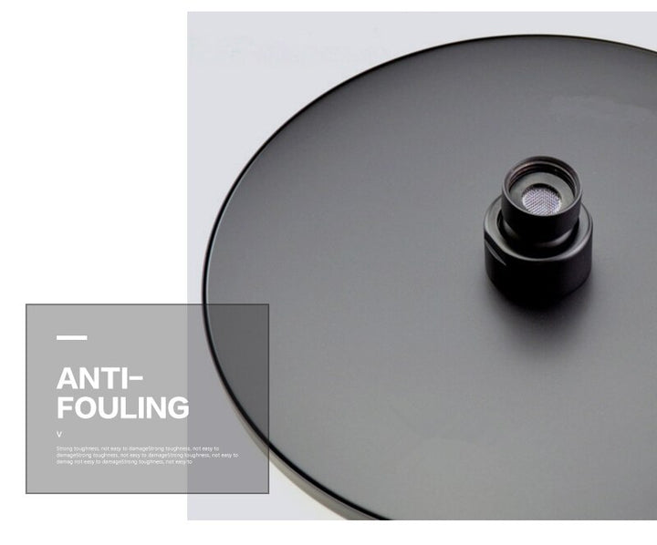 Black Thermostatic Shower Kit With 3 way  Round Rain Shower Head