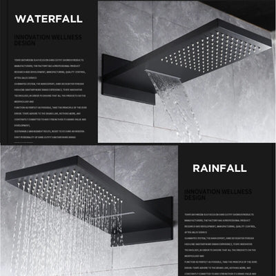 Copy of Black Square 2 Way Mixer Thermostatic Shower Kit