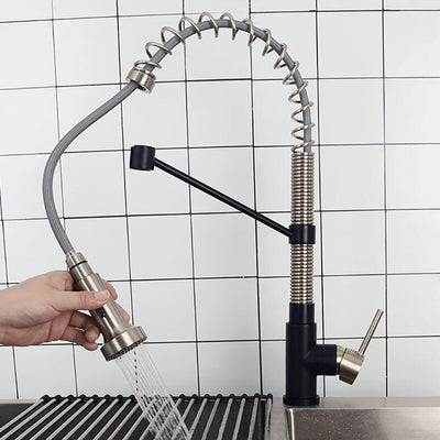 Chef Industrial Heavy Duty Spring Pull Out Kitchen Faucet