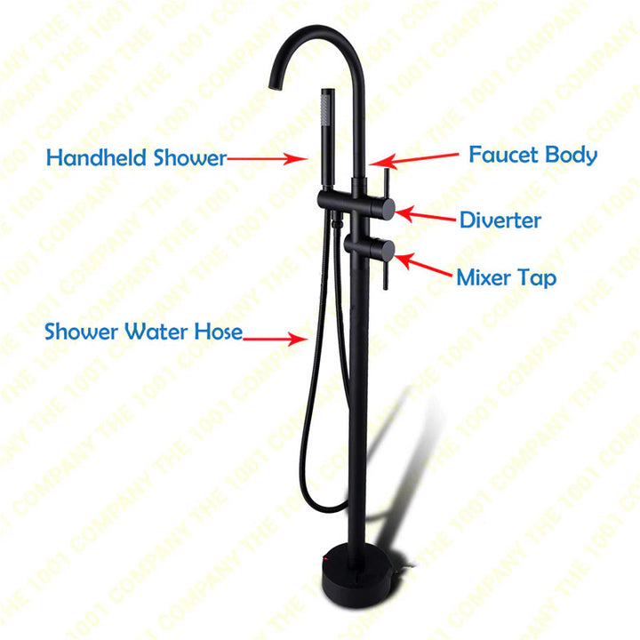 Modern Round Free Standing Bathtub Filler Faucet