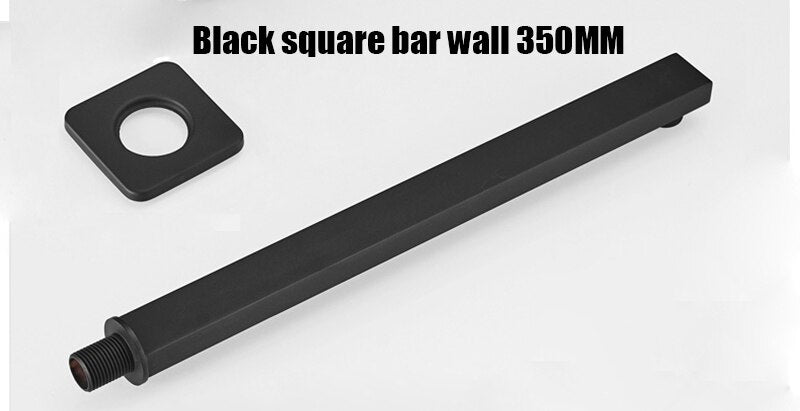 Black Matte Ceiling and wall-mount Shower Arm