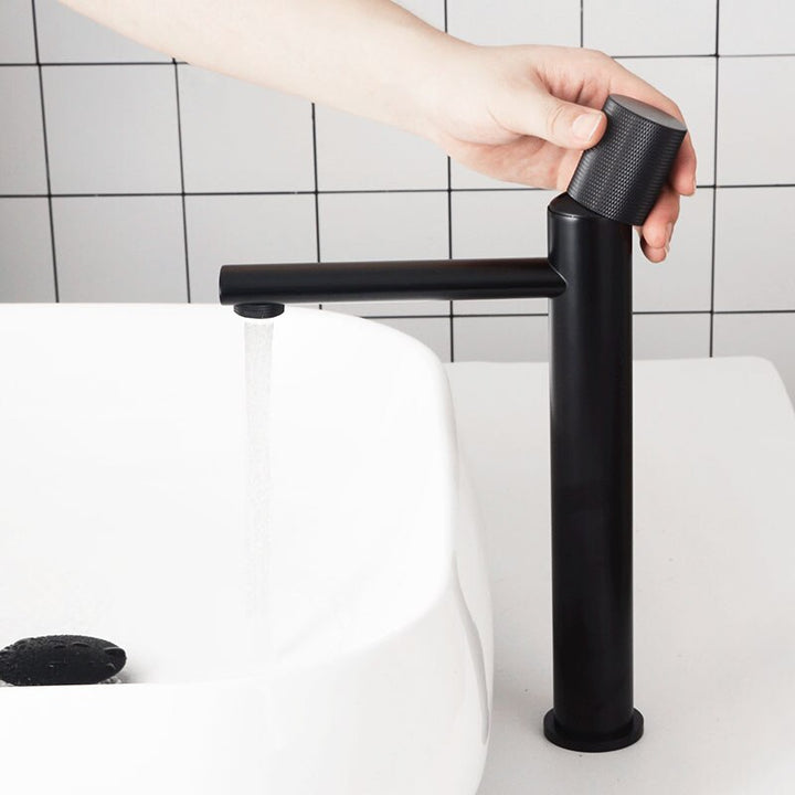 Nordic -Single hole Tall Vessel and short bathroom faucet