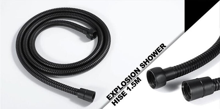 CSA certified- Black square Square 2 Way Thermostatic Shower Kit