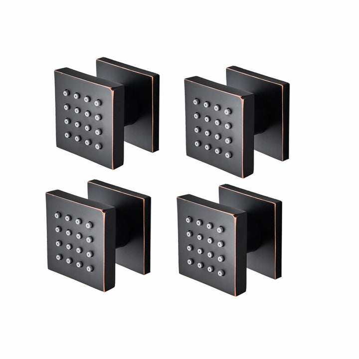 Black-Gold-Chrome body jets massage set of 4 pieces
