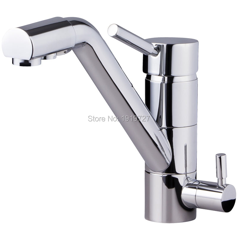 Chrome 2 way reverse osmosis and kitchen faucet