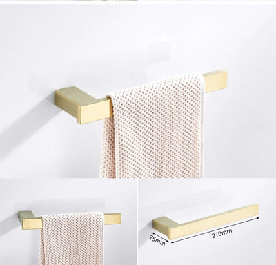 Brushed gold bathroom accessories