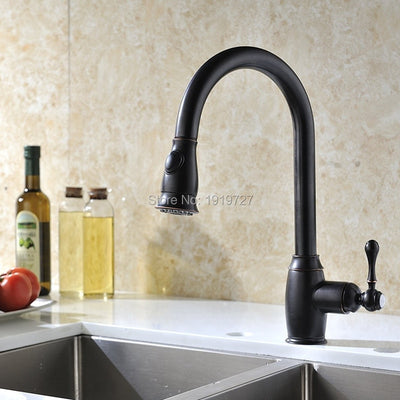 Traditional Victorian Kitchen Faucet with Pull Out Dual Sprayer