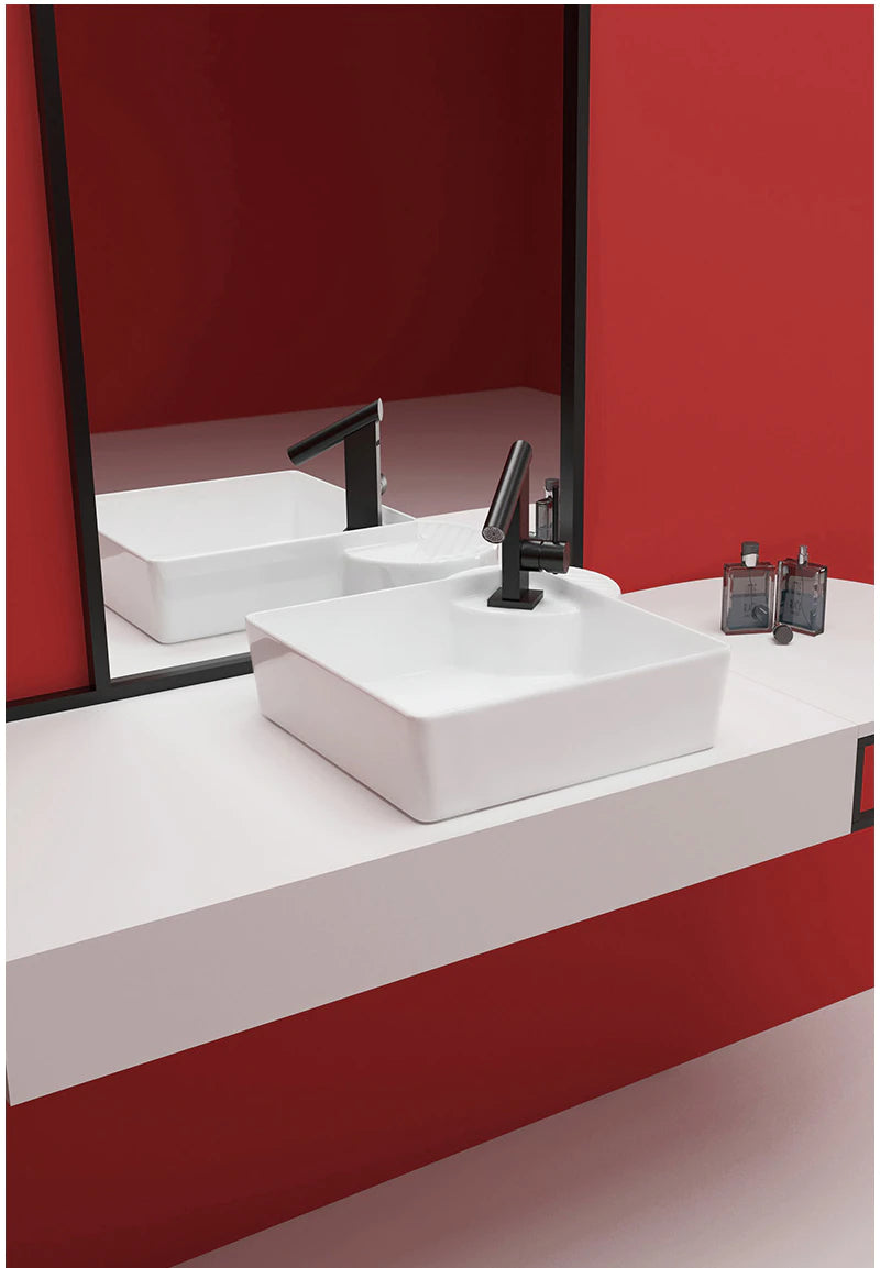 Black Euro Art Decor Designer single hole bathroom faucet