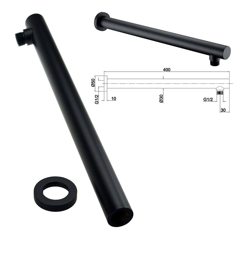 Black Thermostatic Shower Kit With 3 way  Round Rain Shower Head