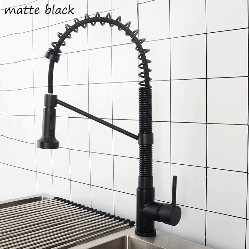 Chef Industrial Heavy Duty Spring Pull Out Kitchen Faucet