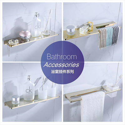 Gold polish modern bathroom accessories
