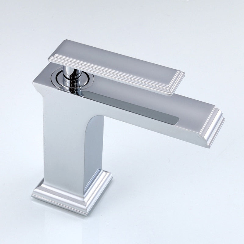 Art deco design single hole bathroom faucet