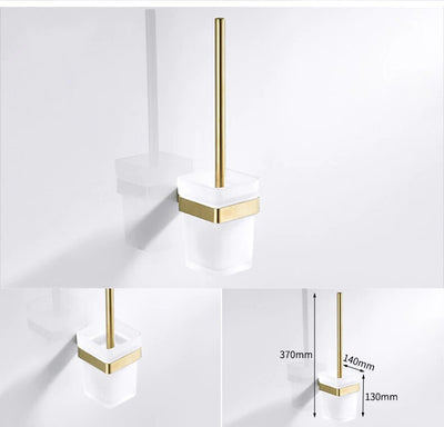 Brushed gold bathroom accessories