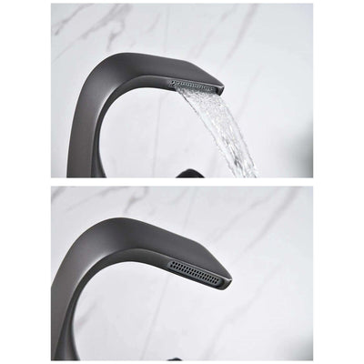 Cartagena-Black Matte -Chrome- Single Hole Bathroom Faucet