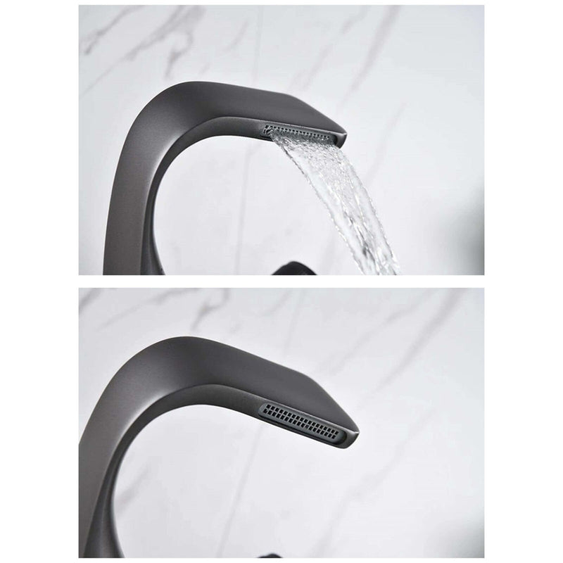 Black Matte -Chrome- Single Hole Bathroom Faucet