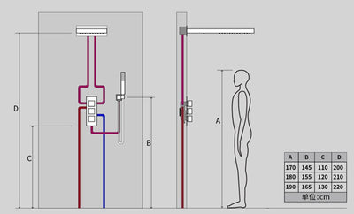 Copy of Black Square 2 Way Mixer Thermostatic Shower Kit