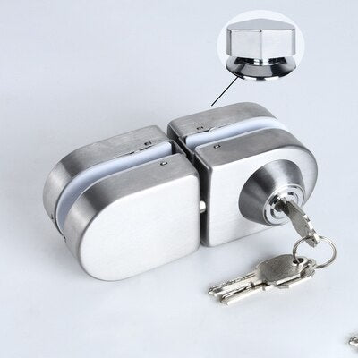 Titanium Glass Double Lock Shower Glass Door for 10mm to 12mm