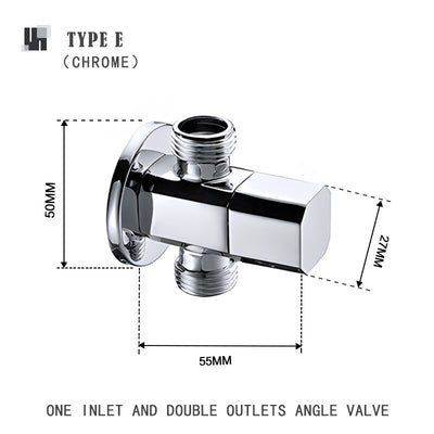 Colors Brass angle 1/2 inch wall mounted shut off water supply valve