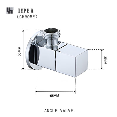 Colors Brass angle 1/2 inch wall mounted shut off water supply valve