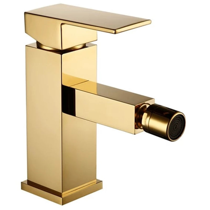 Square European single hole bidet faucet