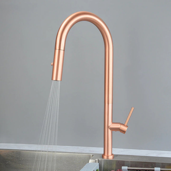 Monterey-Copper Satin Tall Kitchen island faucet