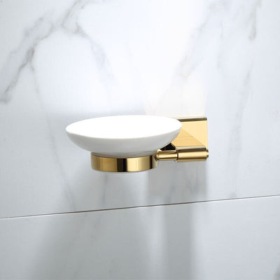 Gold polish brass bathroom accessories