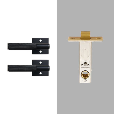 Brushed Gold Modern Interior Door Passage Lock Set