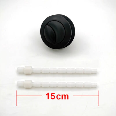 Black dual flush toilet button 38mm