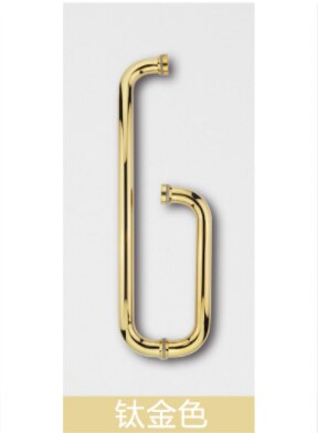 Brushed Gold  Brass Shower Glass Door Hardware Hinges and Glass Door Clips Holder 10mm to 12mm