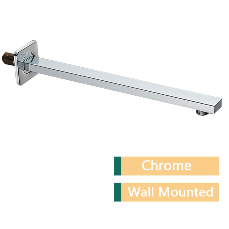 Black-Brushed gold-Chrome-Gold Wall Mounted 16" Shower arm G 1/2