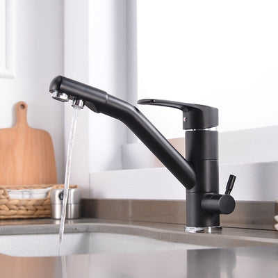 Chrome -Black Dual 2 way reverse osmisis and kitchen faucet