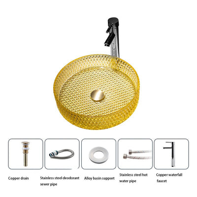 Color Crystal Vessel Sink
