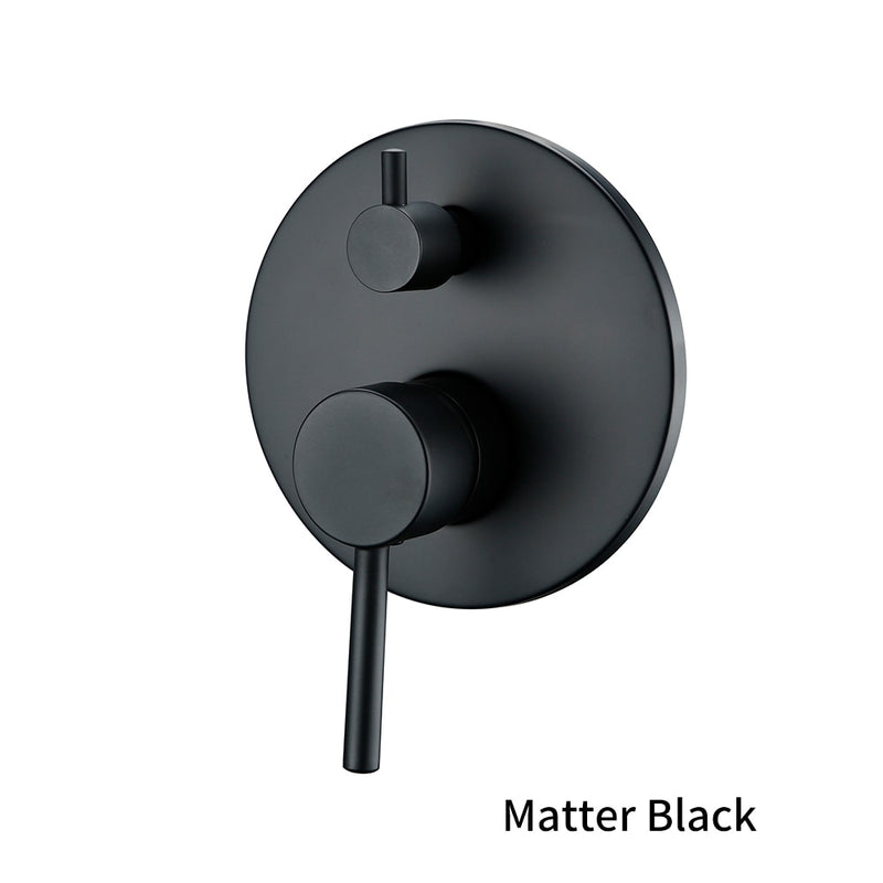 Black-Brushed gold-Rose gold-GoldPolished-2 way Diverter Pressure balance shower valve and trim set