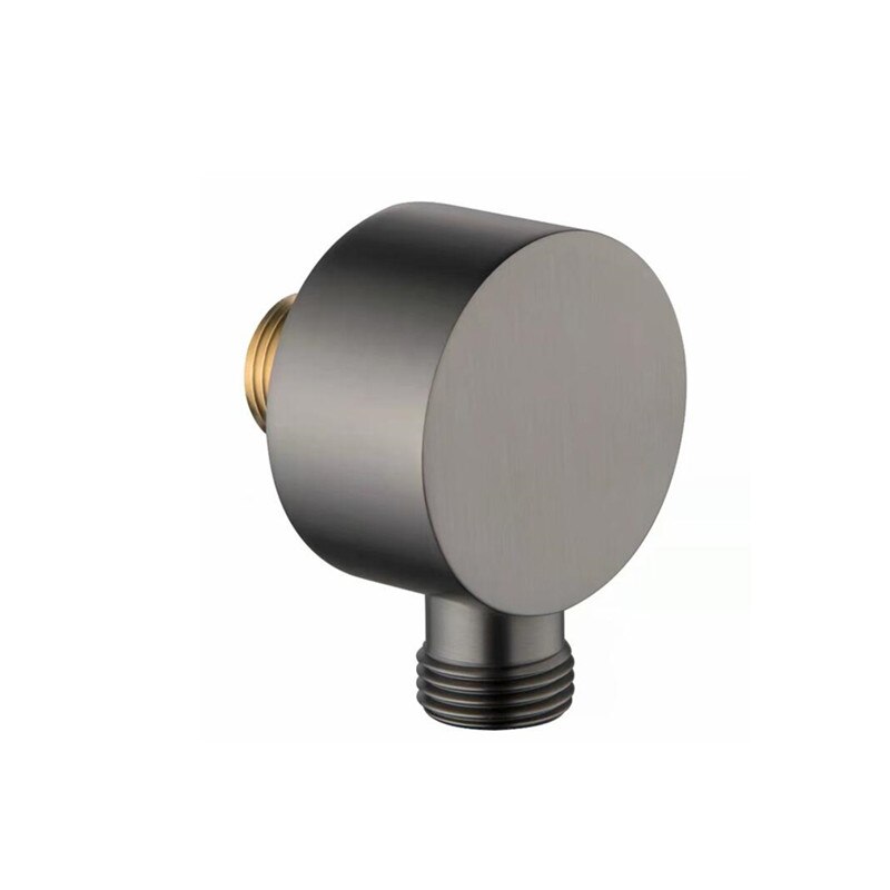 Round Black-Brushed Gold-Chrome-Grey Gun Wall Union Water Suplly 1/2 G