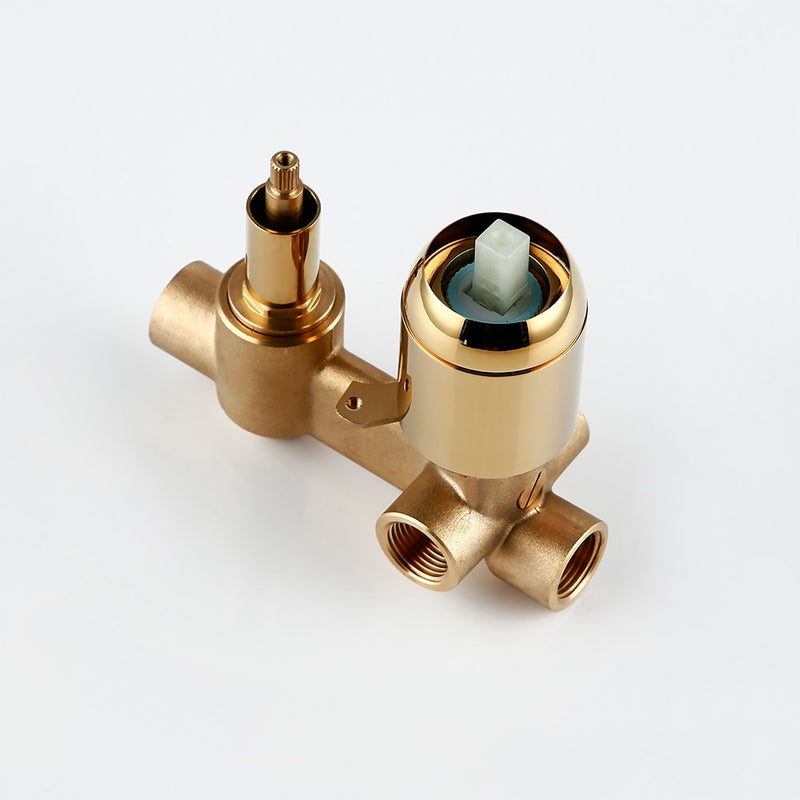 Black-Brushed gold-Rose gold-GoldPolished-2 way Diverter Pressure balance shower valve and trim set