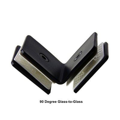 Black shower glass door clips holder bracket for 10mmm to 12mm