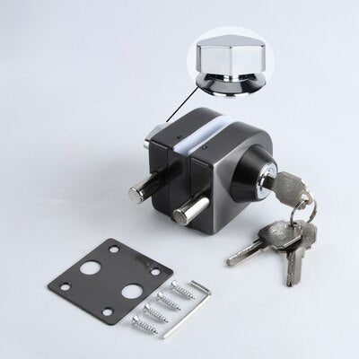 Titanium Glass Double Lock Shower Glass Door for 10mm to 12mm