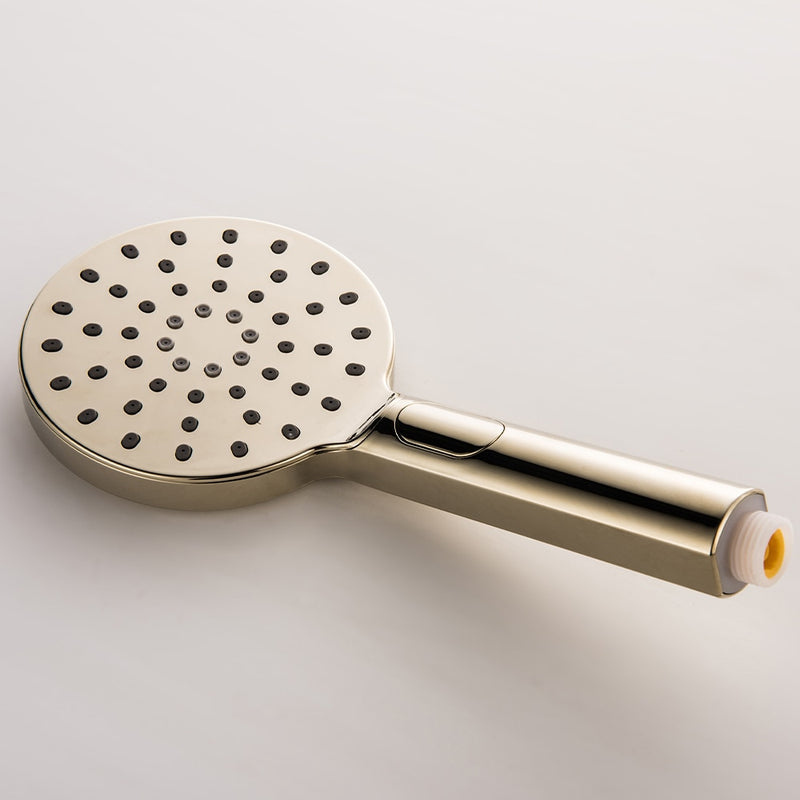 Brusheds gold exposed thermostatic shower system