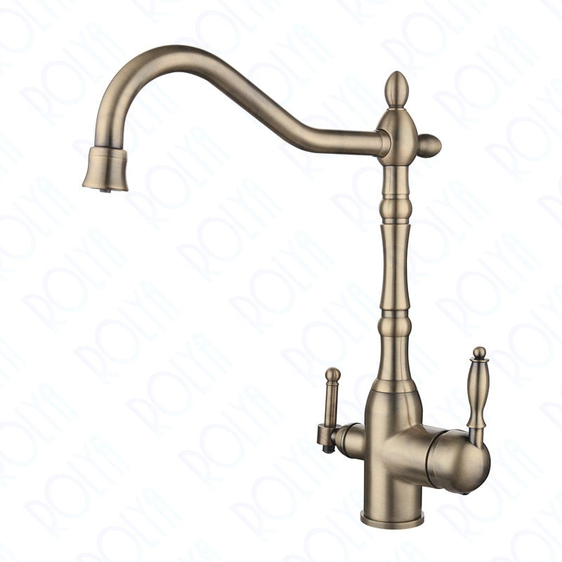 Victorian Traditional Kitchen Faucet with Porcelain handle