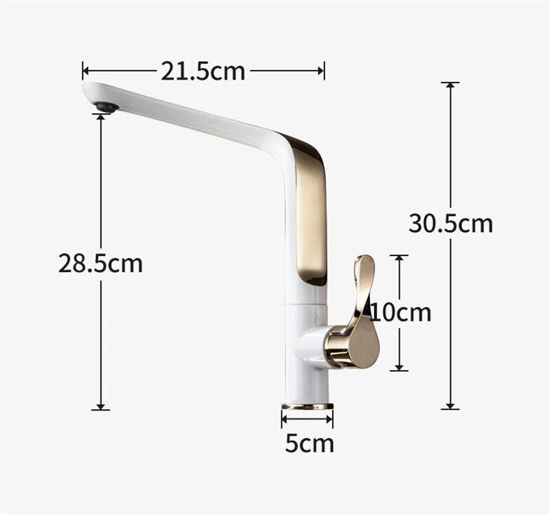 White with gold kitchen bar faucet no pull out sprayer