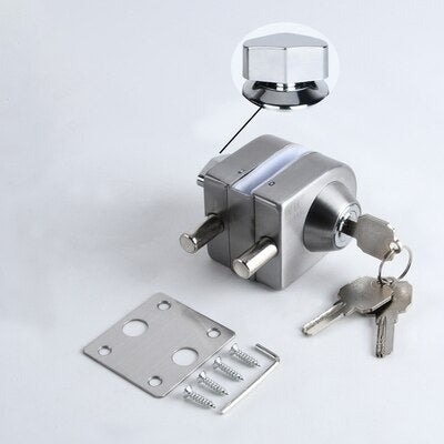 Titanium Glass Double Lock Shower Glass Door for 10mm to 12mm