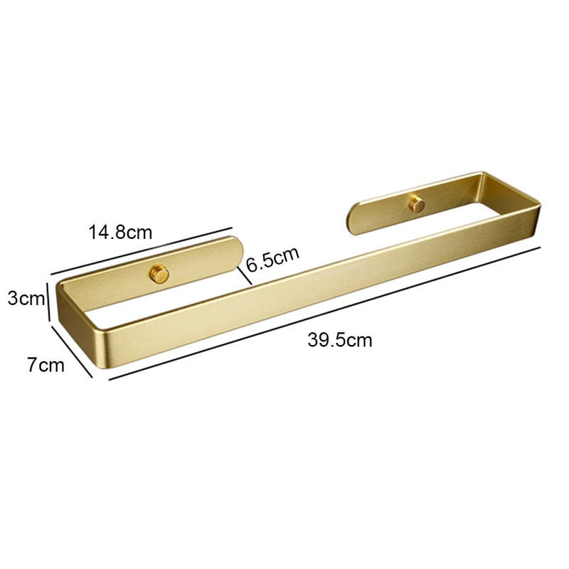 Brushed gold towel holder rack