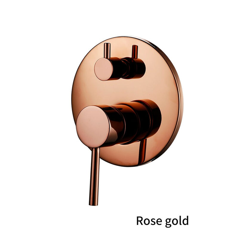 Black-Brushed gold-Rose gold-GoldPolished-2 way Diverter Pressure balance shower valve and trim set