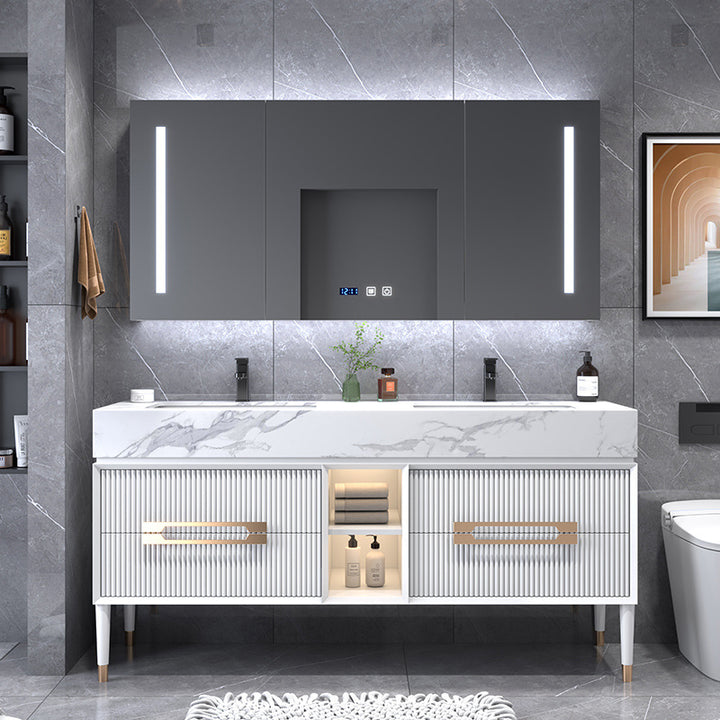 Sienna-Bathroom Vanity completed Set with LED Mirror included 60"