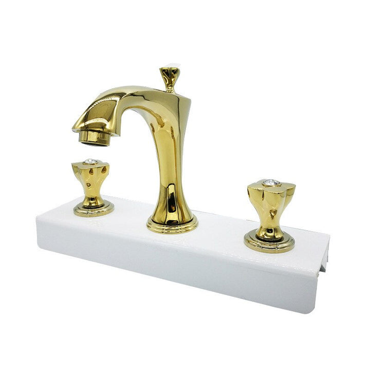 Luxor-8" Inch Wide Spread Bathroom Faucet with Crystal Diamond Handles