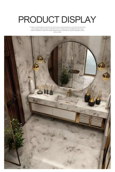Perugia-Marble Quartz Wall Hung Bathroom Vanity